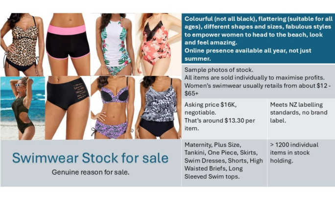 Swimwear Stock only - retail stock for Sale Auckland 