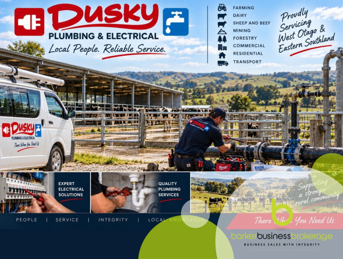 Dusky Plumbing & Electrical Business for Sale Central Otago