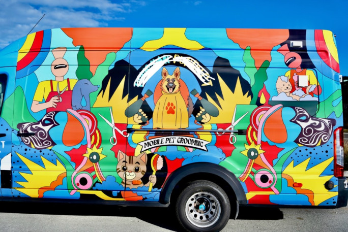 Luxurious Mobile Dog Grooming Van Business for Sale Wellington  
