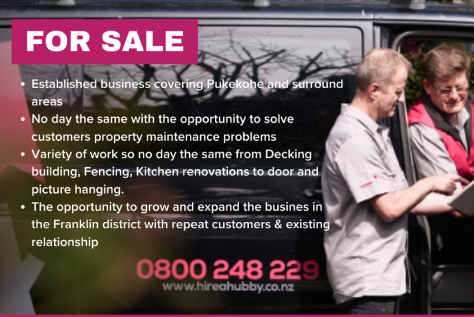 Handyman Service Franchise for Sale Pukekohe