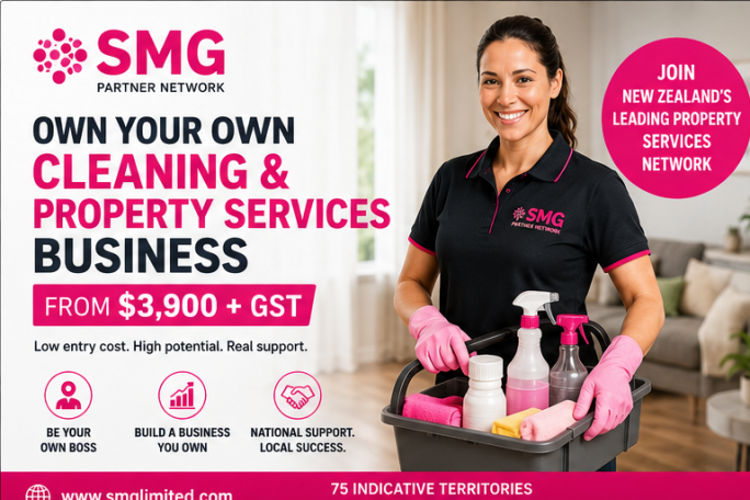 Property Cleaning Services Business Opportunity for Sale Nationwide — 75 territories across all major New Zealand cities and regions